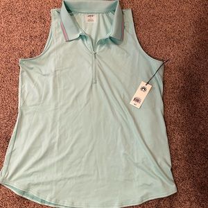 Jofit sleeveless zip up polo. Never worn. Size x-large. New with tags